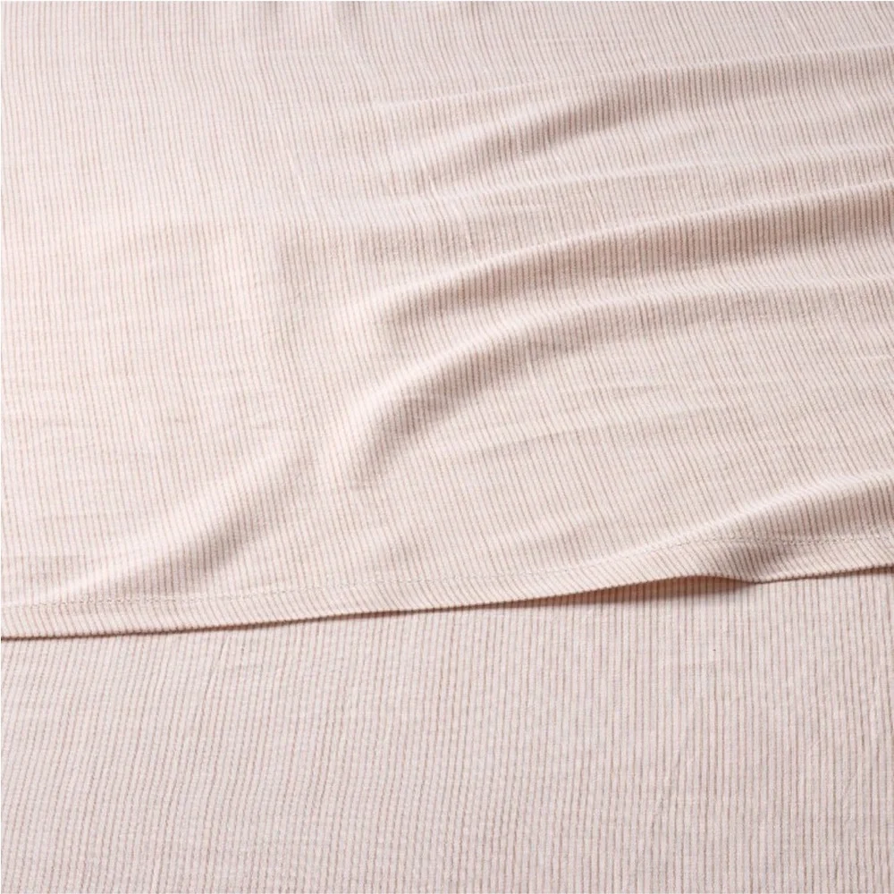 4pc King Micro Stripe Sheet Set Rust - Hearth & Hand™ with Magnolia
